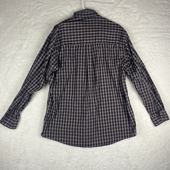 Vintage Burberrys of London Shirt Mens Large Brown Plaid Button Up USA Made - Picture 6 of 6